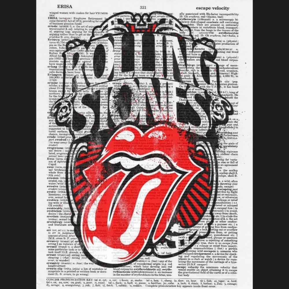 Rolling Stones Music Dictionary Art Print